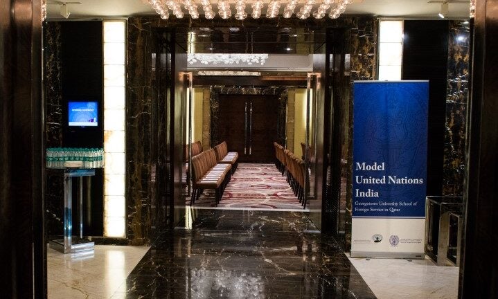 جامعة جورجتاون في قطر تنقل مؤتمر نموذج الأمم المتحدة إلى الهند