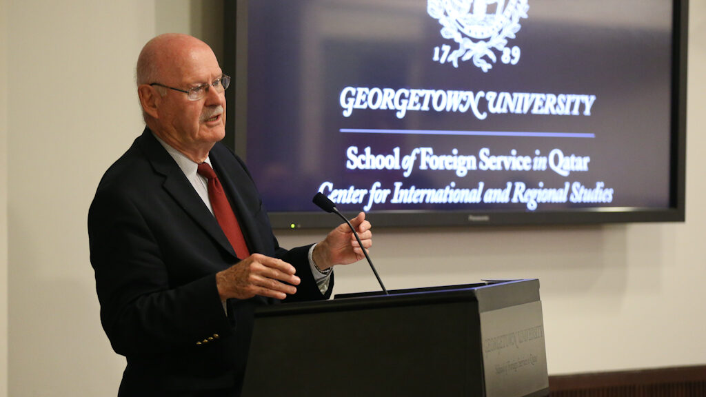 Dr. Michael C. Hudson Delivers a Lecture on U.S. - Saudi Relations at CIRS